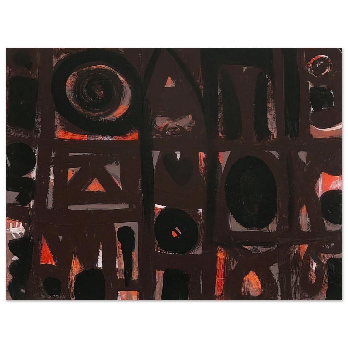 Adolph Gottlieb - Night Forms - 1950  75x100 cm / 30x40inches Fine Art Poster