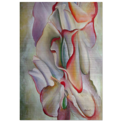 Pink Sweet Peas - Georgia O'Keeffe Brushed Aluminum Print - 70x100 cm / 28x40 inches | Georgia O'Keeffe Aluminum Print | Georgia O'Keeffe Prints