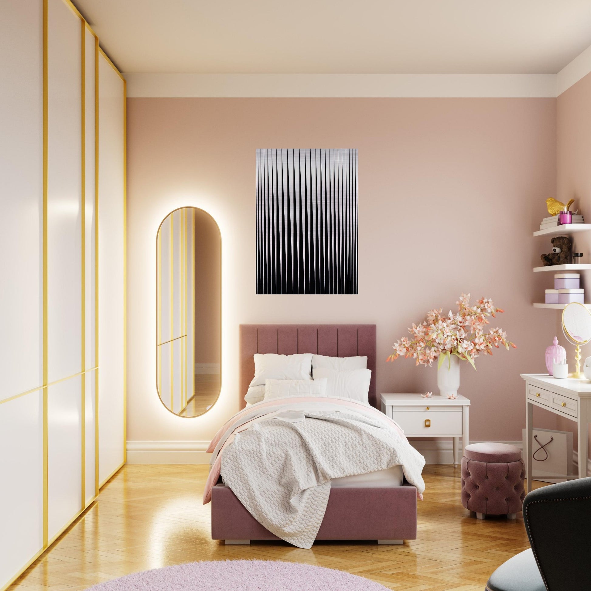 BREATHE 1966 - Bridget Riley Brushed Aluminum Print - 70x100 cm / 28x40 inches | Bridget Riley Aluminum Print | Bridget Riley Prints