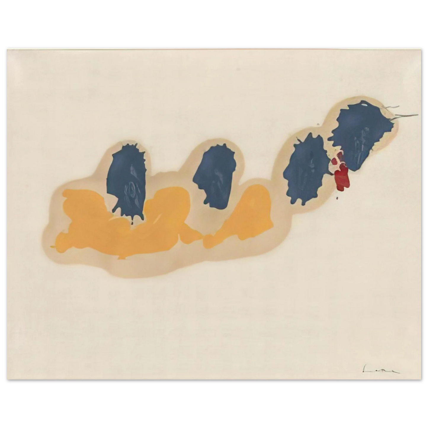 Helen Frankenthaler - April IV - 1960 Wall art - 20x25 cm / 8x10 inches - Fine Art Poster-canvas - -