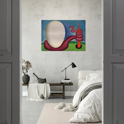 The Egg - Tarsila do Amaral Brushed Aluminum Print - 70x100 cm / 28x40 inches | Tarsila do Amaral Aluminum Print | Tarsila do Amaral Prints