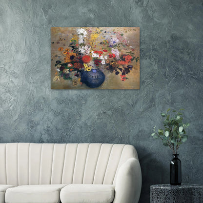 FLOWERS 1909 - Odilon Redon Brushed Aluminum Print - 70x100 cm / 28x40 inches | Odilon Redon Aluminum Print | Odilon Redon Prints