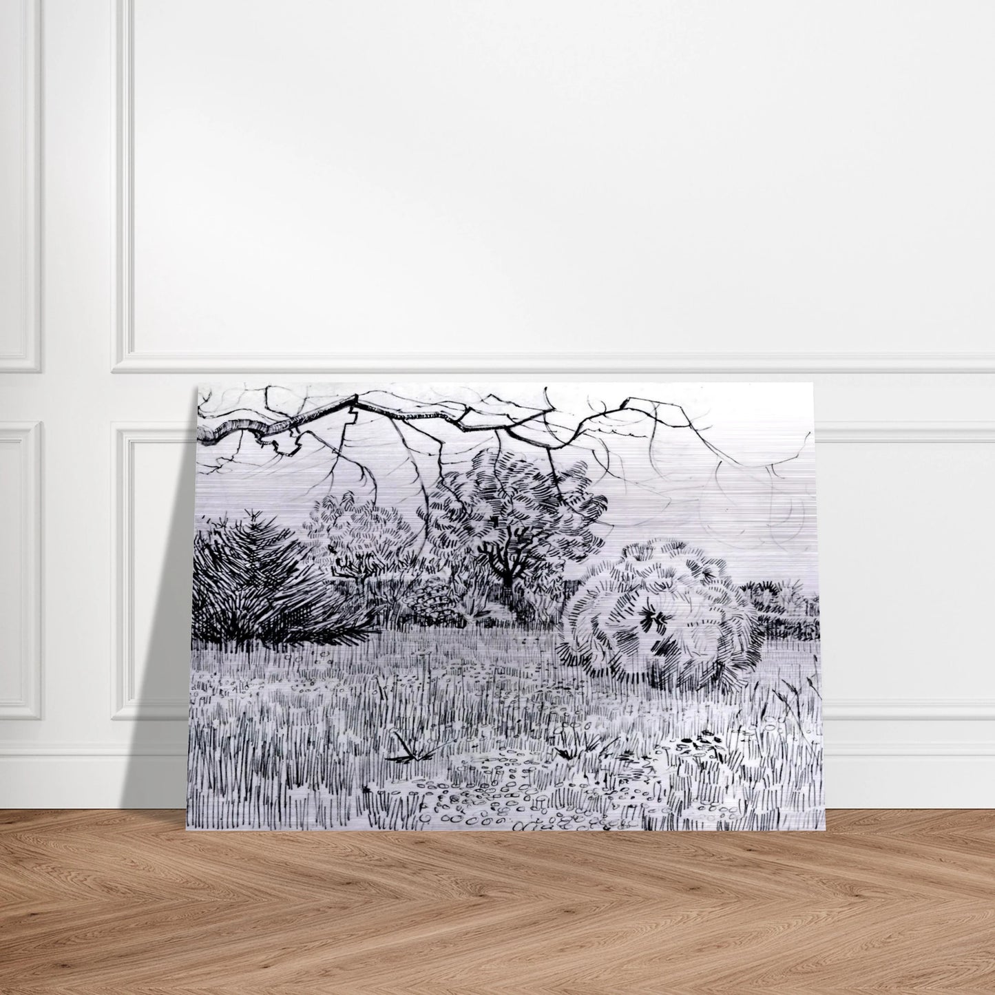 Park at Arles - Vincent van Gogh Brushed Aluminum Print - 70x100 cm / 28x40 inches | Vincent van Gogh Aluminum Print | Vincent van Gogh Prints