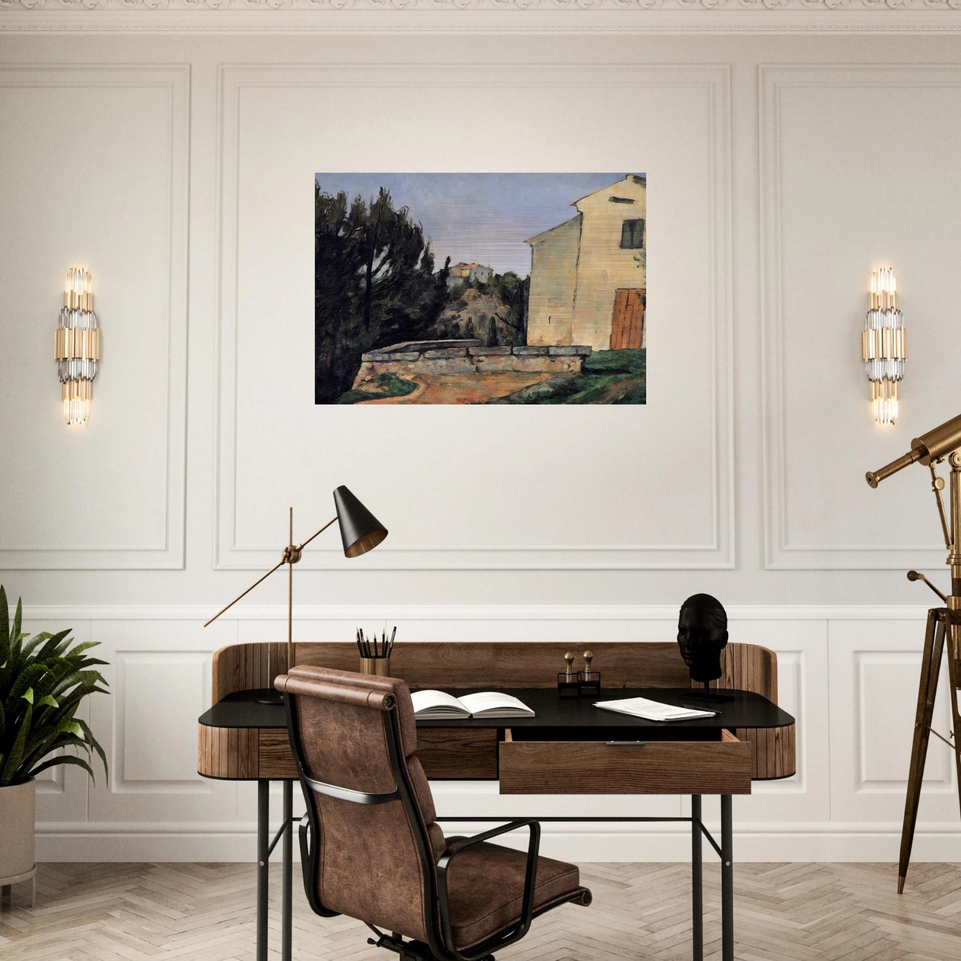 The Abandoned House - Paul Cézanne Brushed Aluminum Print - 70x100 cm / 28x40 inches | Paul Cézanne Aluminum Print | Paul Cézanne Prints