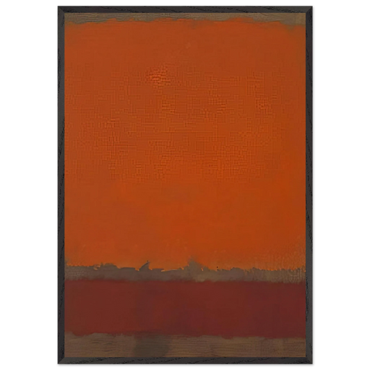 Ochre and Red on Red - 1962 - Mark Rothko 70x100 cm / 28x40 inches Framed Art Print – Black Wooden Frame