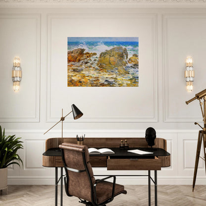 Surf, Appledore - Childe Hassam Brushed Aluminum Print - 70x100 cm / 28x40 inches | Childe Hassam Aluminum Print | Childe Hassam Prints