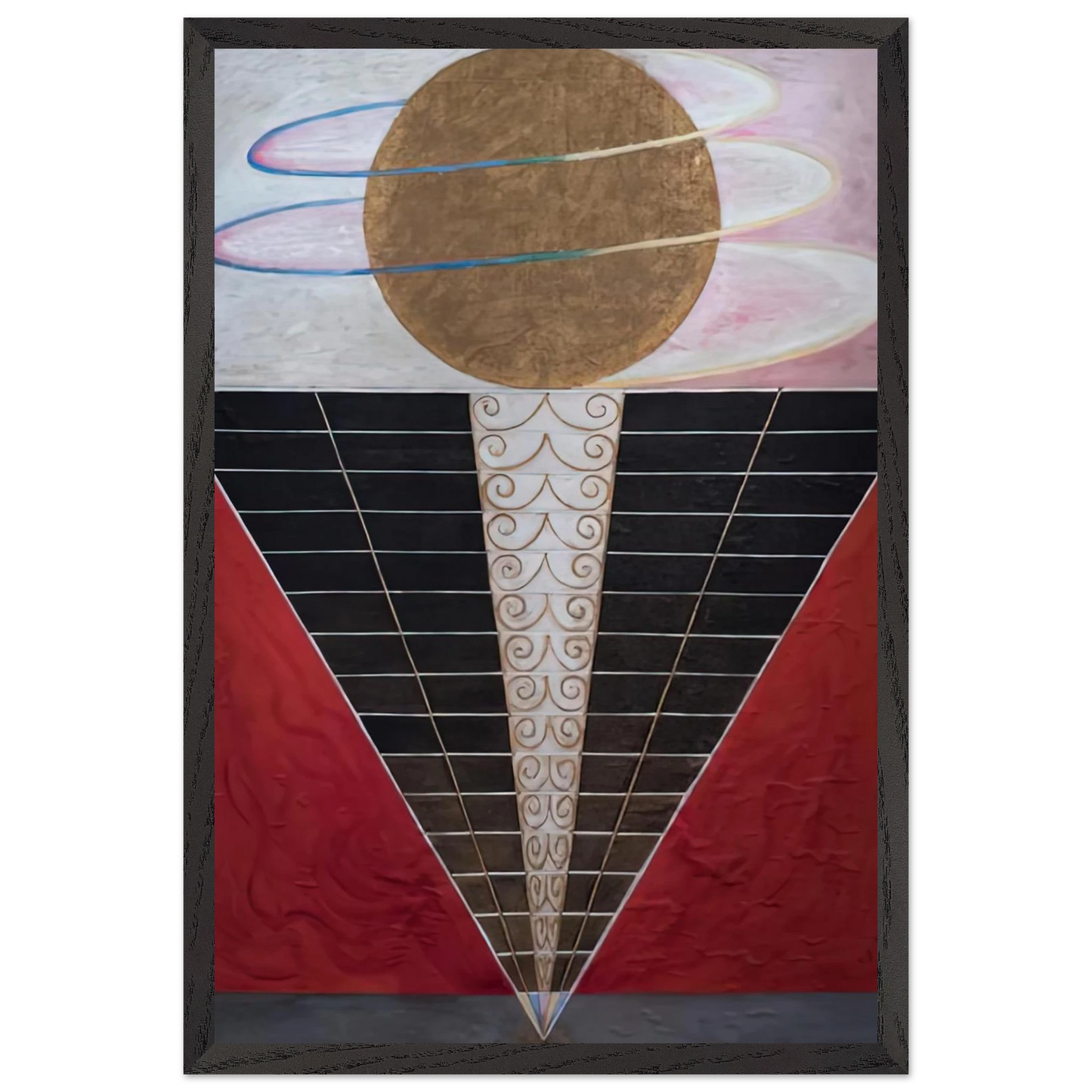 Hilma af Klint - ALTARPIECE NO 2 1915 Wall art - 21x29.7 cm / 8x12" - Premium Wooden Framed Poster With Fine Art Paper-canvas - White frame