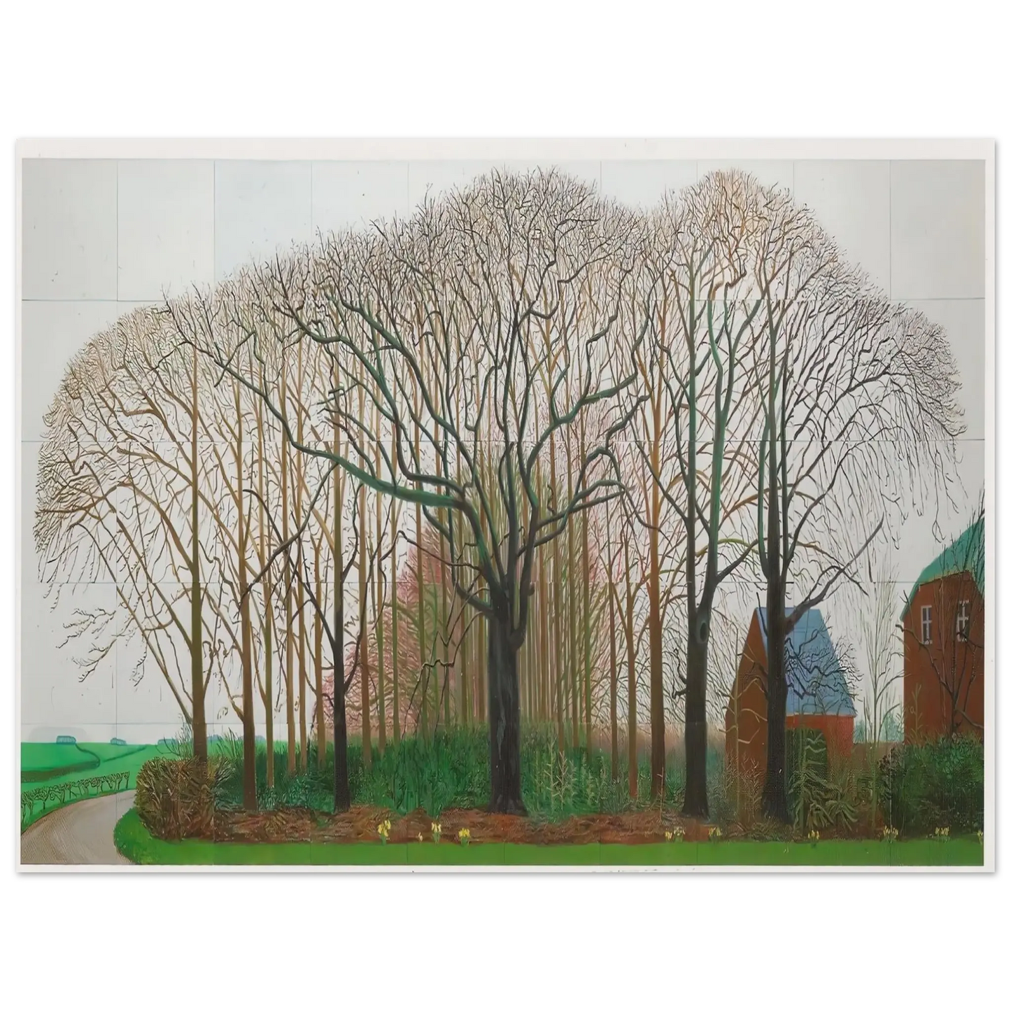 David Hockney - David Hockney Wall art - 50x70 cm / 20x28 Inches - Premium Wooden Framed Poster With Fine Art Paper - Wood frame