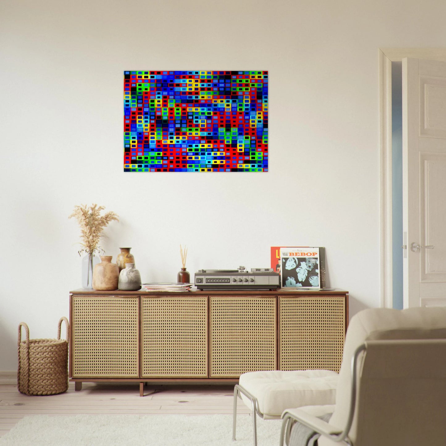 Orion-K - 1972 - Victor Vasarely Brushed Aluminum Print - 70x100 cm / 28x40 inches | Victor Vasarely Aluminum Print | Victor Vasarely Prints