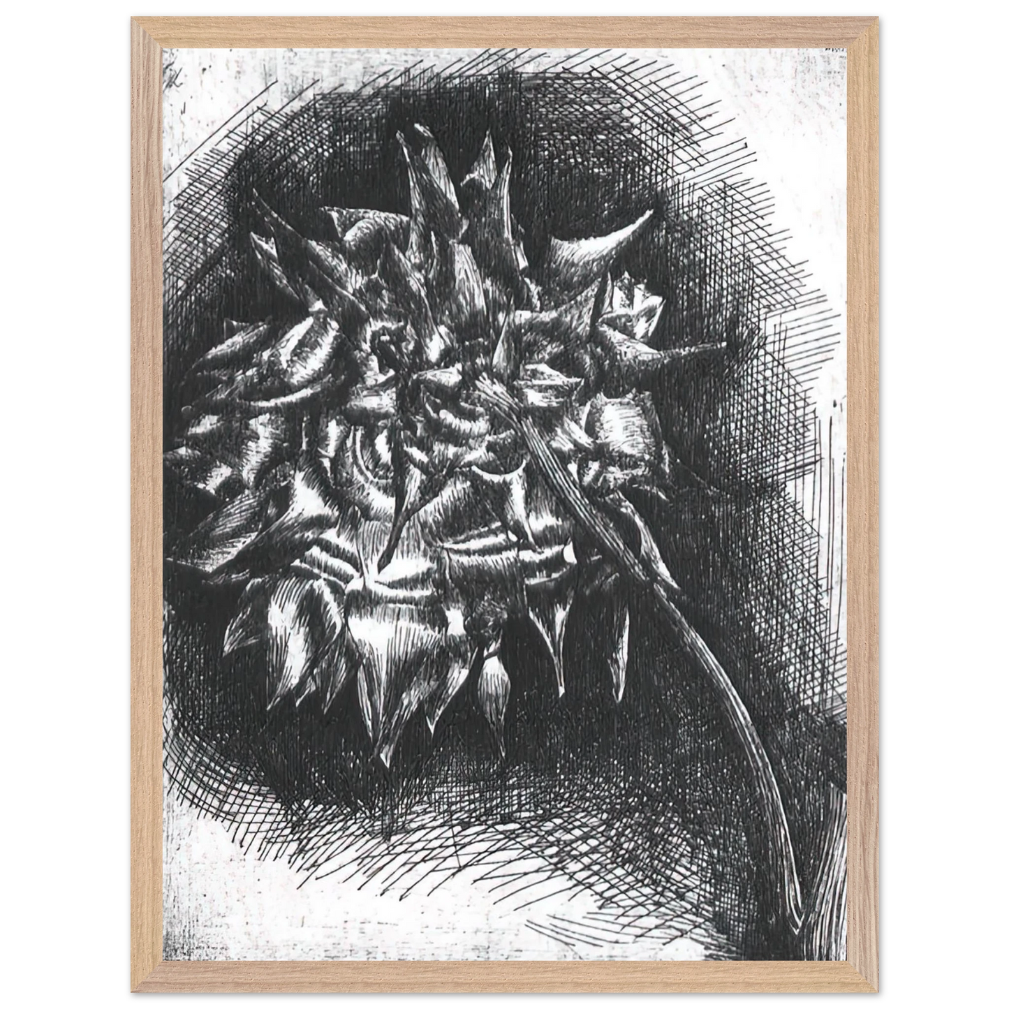 MC Escher - FLOWER Wall Art - 30x40 cm / 12x16 inches - Premium Wooden Framed Poster With Fine Art Paper - Black frame