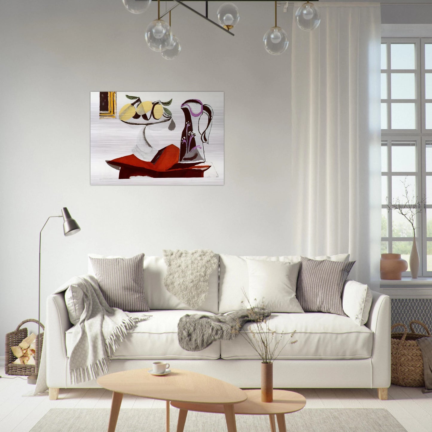 Still life with lemon and jug - Pablo Picasso Brushed Aluminum Print - 70x100 cm / 28x40 inches | Pablo Picasso Aluminum Print | Pablo Picasso Prints