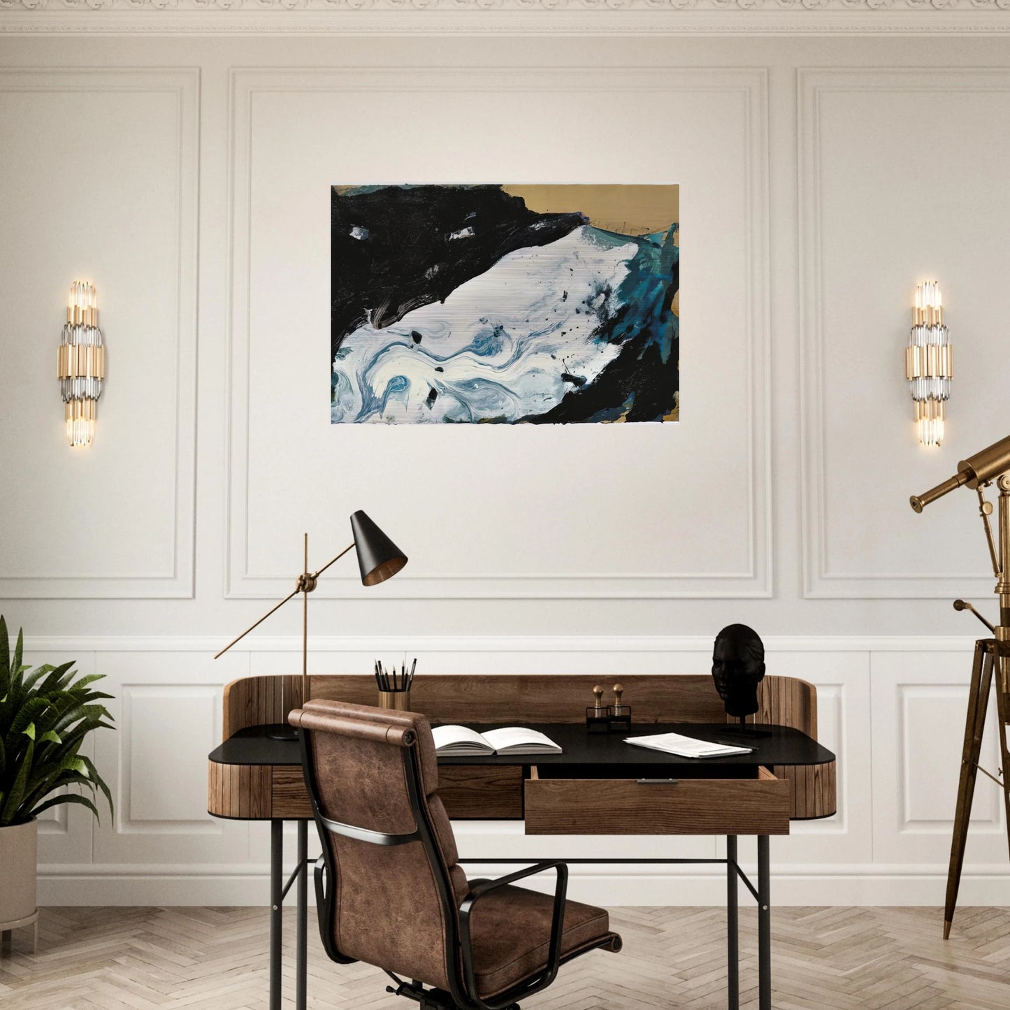 GE-21 - 1991 - Emil Schumacher Brushed Aluminum Print - 70x100 cm / 28x40 inches | Emil Schumacher Aluminum Print | Emil Schumacher Prints