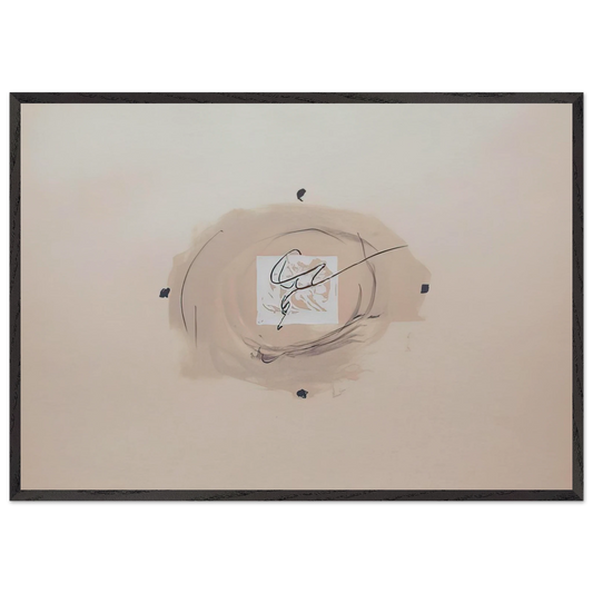 NOCTURN MATINAL 1970 - Antoni Tapies 70x100 cm / 28x40 inches Framed Art Print – Black Wooden Frame