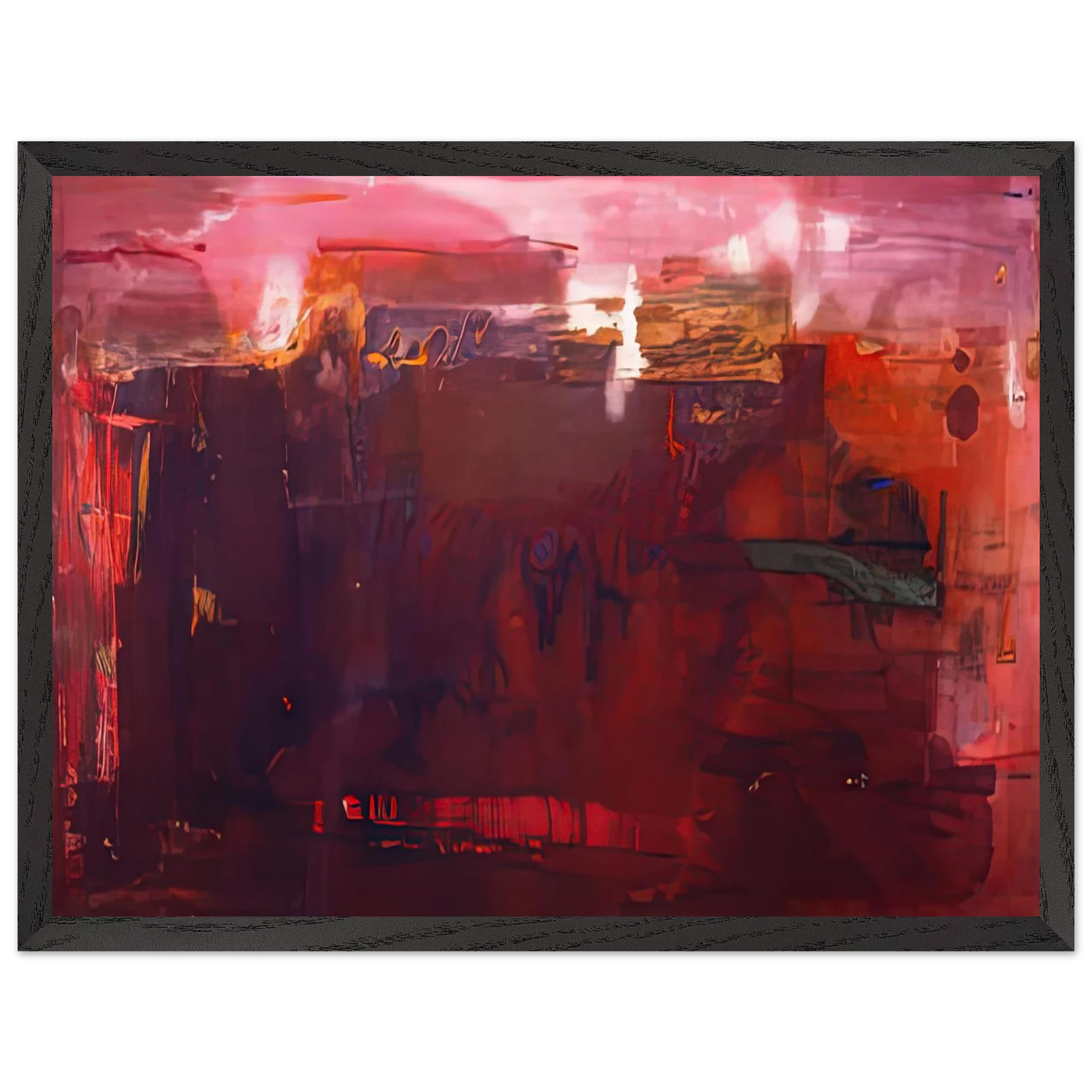 Helen Frankenthaler - Carousel, 1979- Wall Art - 21x29.7 cm / 8x12" - Premium Wooden Framed Poster With Fine Art Paper-canvas - Black frame