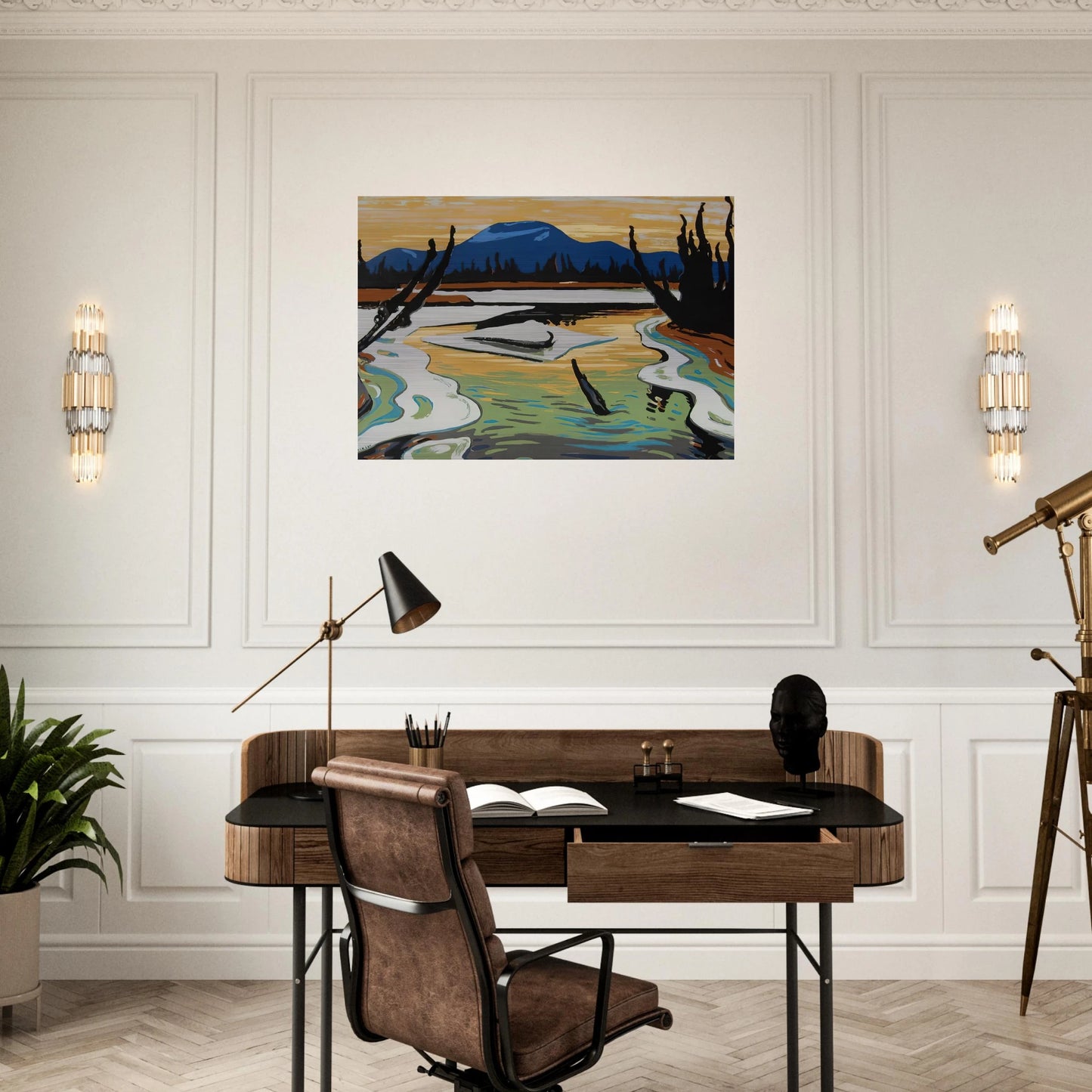 Smart River Alaska - 1945 - A.Y. Jackson Brushed Aluminum Print - 70x100 cm / 28x40 inches | A.Y. Jackson Aluminum Print | A.Y. Jackson Prints
