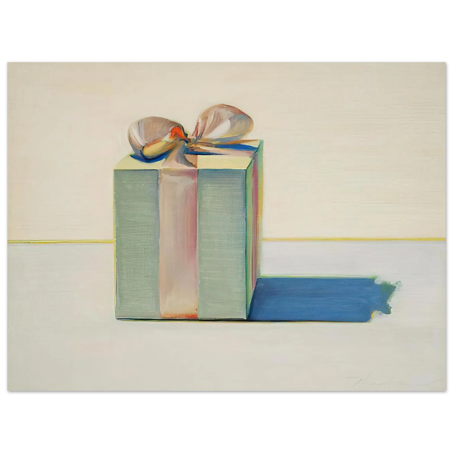 Wayne Thiebaud - Gift Box - 1971 Wall Art - 21x29.7 cm / 8x12" - Fine Art Poster-canvas - -