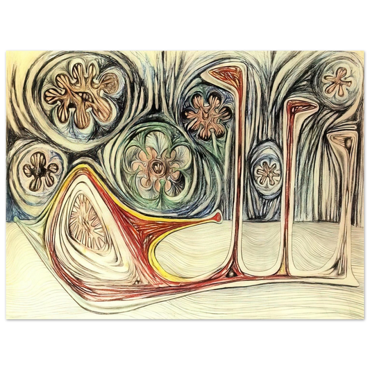 Roberto Matta - SNAIL S TRACE 1937  75x100 cm / 30x40inches Fine Art Poster