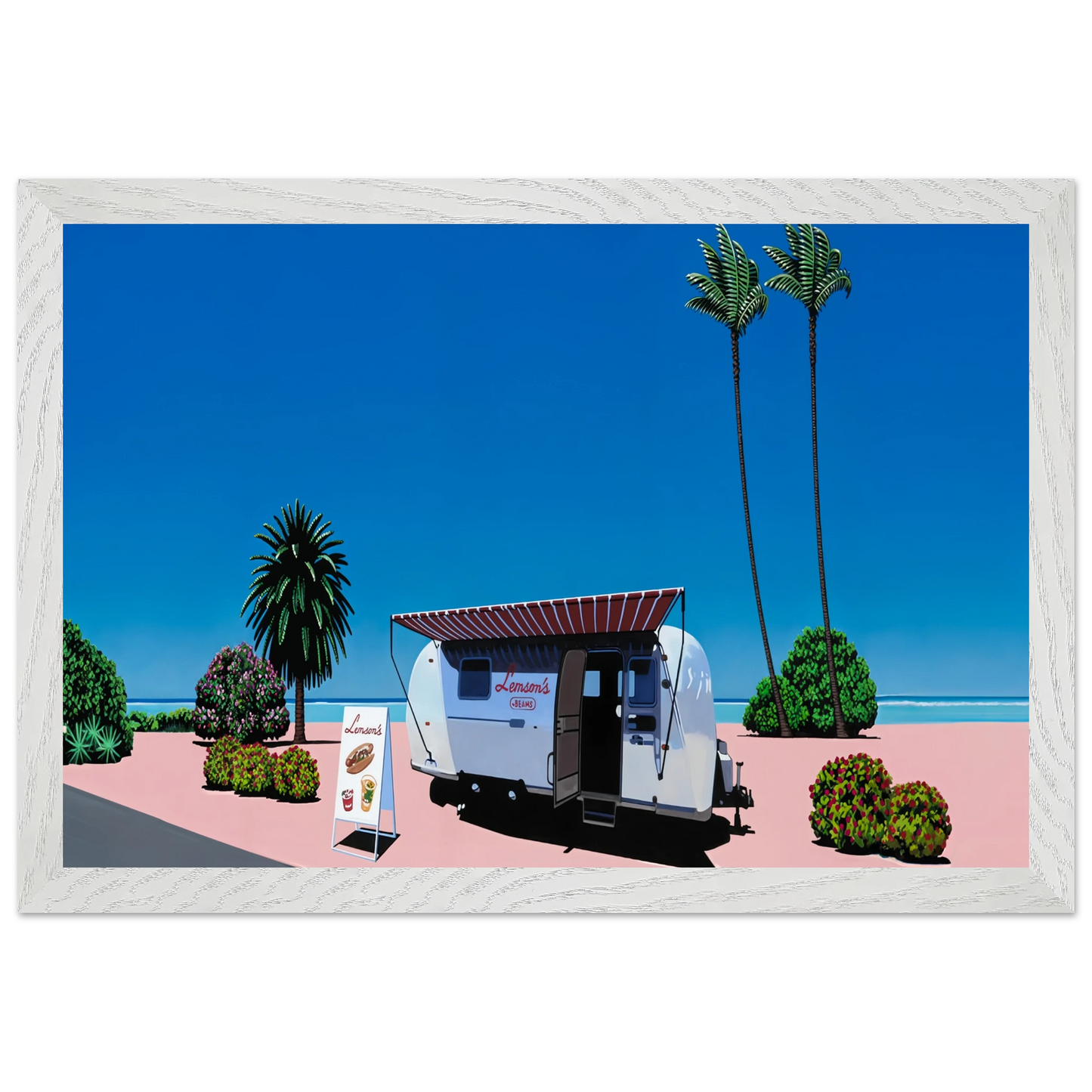 Hiroshi Nagai - Lemson's Beams Wall Art - 30x40 cm / 12x16 inches - Premium Wooden Framed Poster With Fine Art Paper - Wood frame