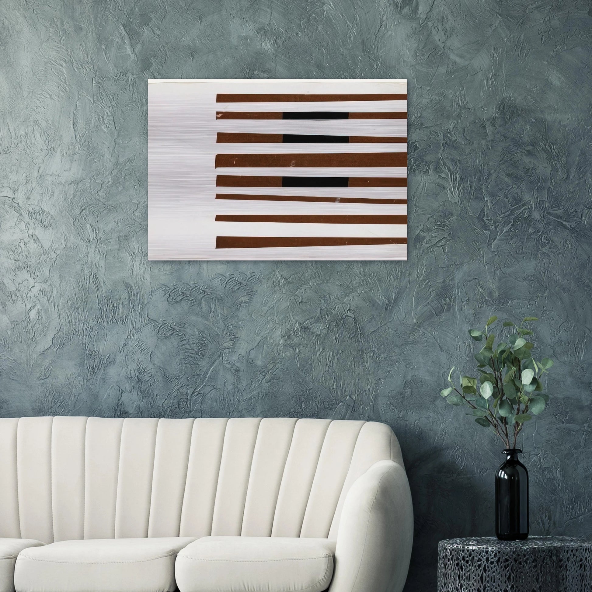 Black, Brown, White - Ellsworth Kelly Brushed Aluminum Print - 70x100 cm / 28x40 inches | Ellsworth Kelly Aluminum Print | Ellsworth Kelly Prints