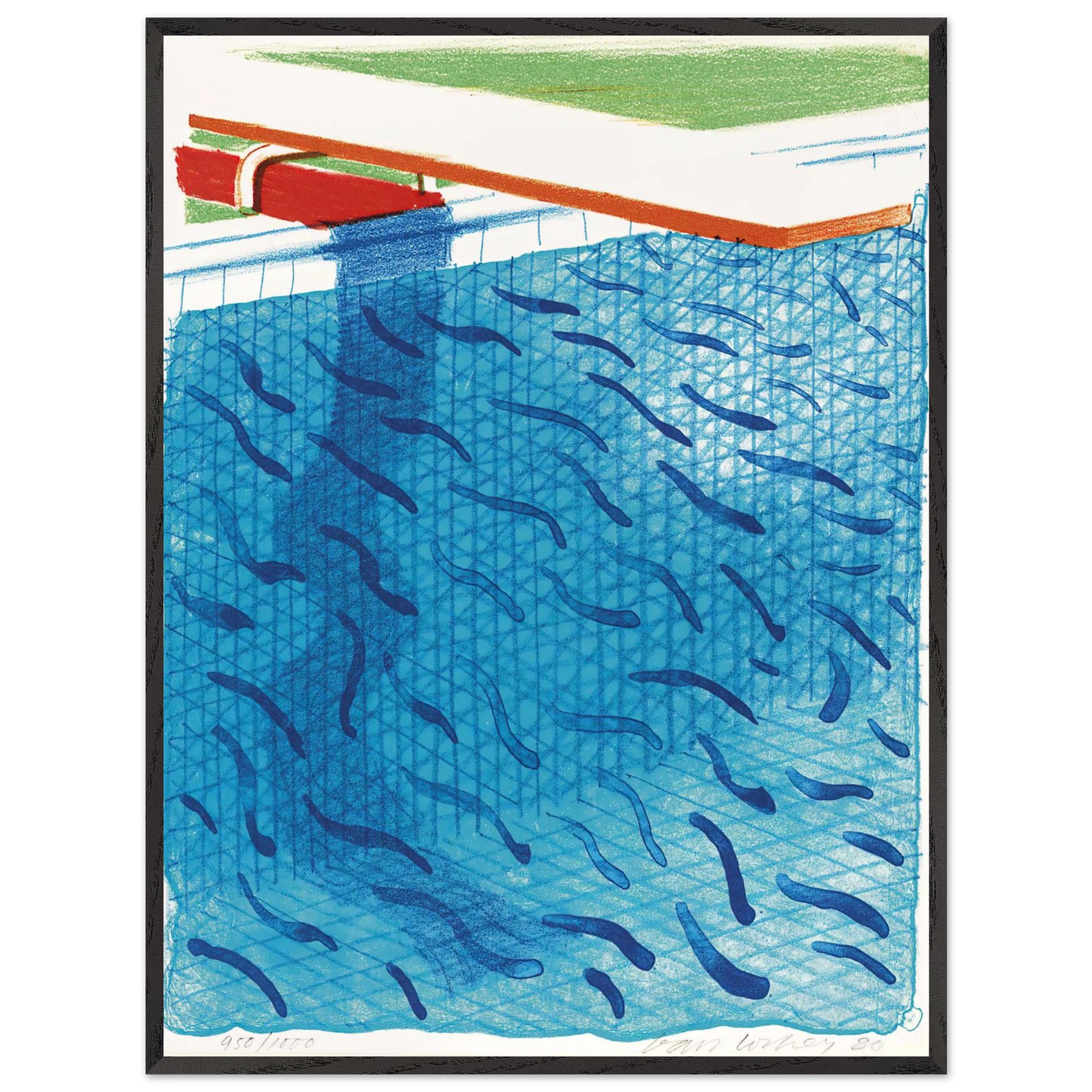 David Hockney - David Hockney Wall art - 30x40 cm / 12x16 inches - Premium Wooden Framed Poster With Fine Art Paper-canvas - Wood frame