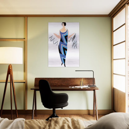 FASHION ILLUSTRATION 4 - Sonia Delaunay Brushed Aluminum Print - 70x100 cm / 28x40 inches | Sonia Delaunay Aluminum Print | Sonia Delaunay Prints