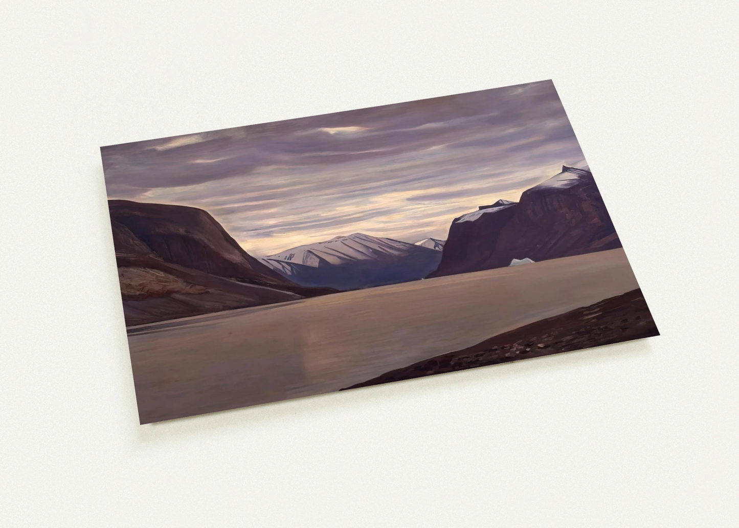 North Greenland Fiord, Gray Day By Rockwell Kent Pack of 10 Post Cards | Rockwell Kent Post Cards | A6 (10.5 x 14.8 cm) - 4.1 x 5.8 inches