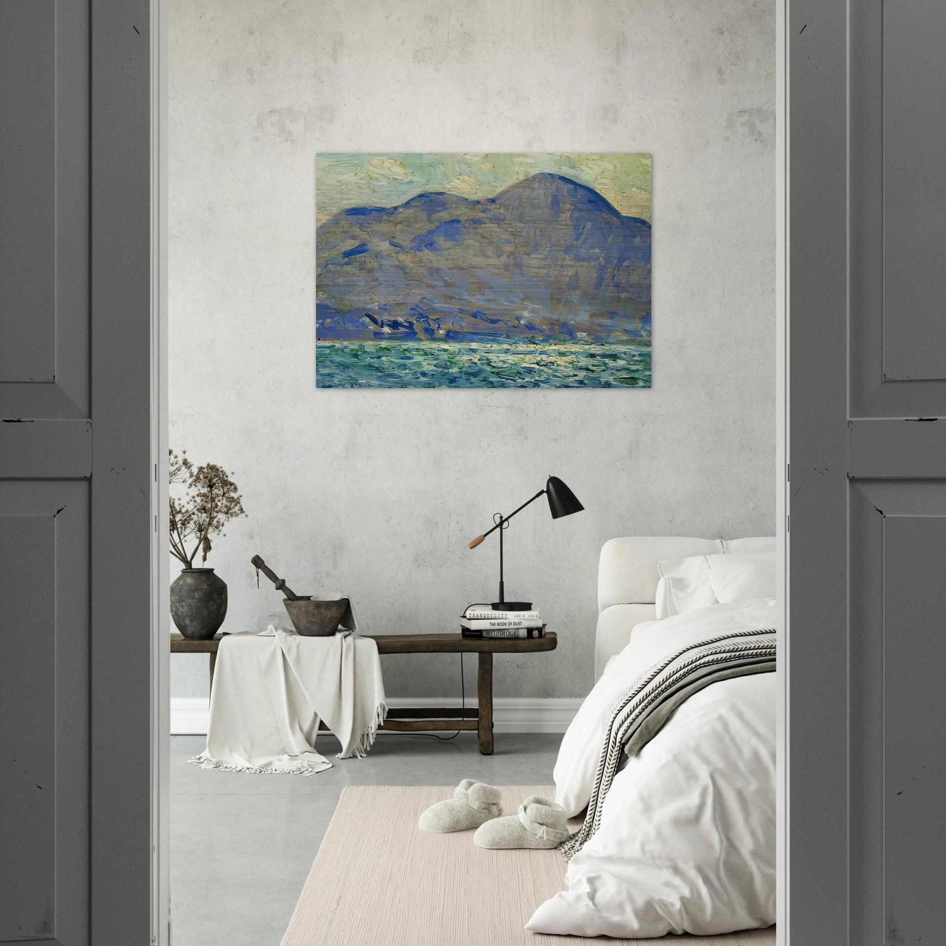 Mt. Beacon at Newburgh - Childe Hassam Brushed Aluminum Print - 70x100 cm / 28x40 inches | Childe Hassam Aluminum Print | Childe Hassam Prints