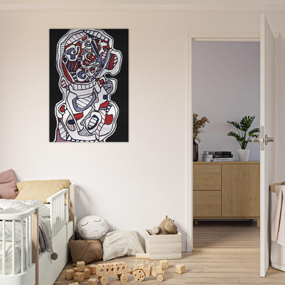 TEA VII - Jean Dubuffet Brushed Aluminum Print - 70x100 cm / 28x40 inches | Jean Dubuffet Aluminum Print | Jean Dubuffet Prints