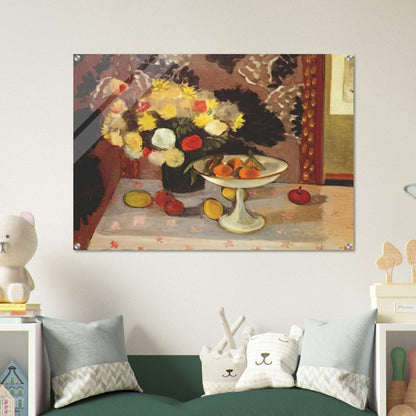 STILL LIFE BOUQUET AND COMPOTIER 1925 - Henri Matisse Acrylic Print - 70x100 cm / 28x40″ inches | Henri Matisse Wall Art | Henri Matisse Prints