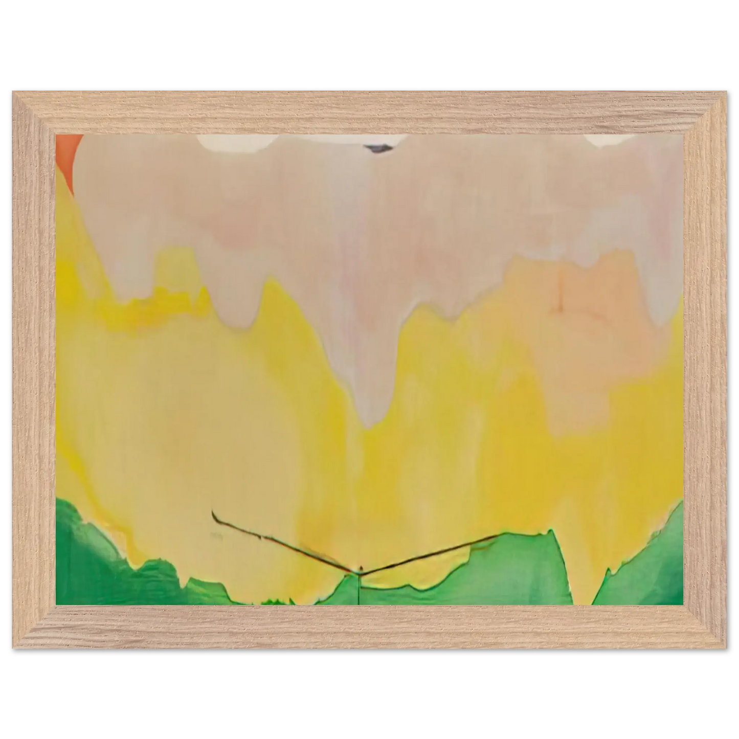 Helen Frankenthaler - Boulevard - 1973 Wall art - 50x70 cm / 20x28 Inches - Premium Wooden Framed Poster With Fine Art Paper - Black frame