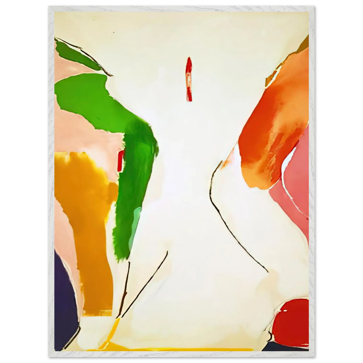 Helen Frankenthaler - Living Edge - 1973 Wall art - 30x40 cm / 12x16 Inches - Premium Wooden Framed Poster With Fine Art Paper - Black frame