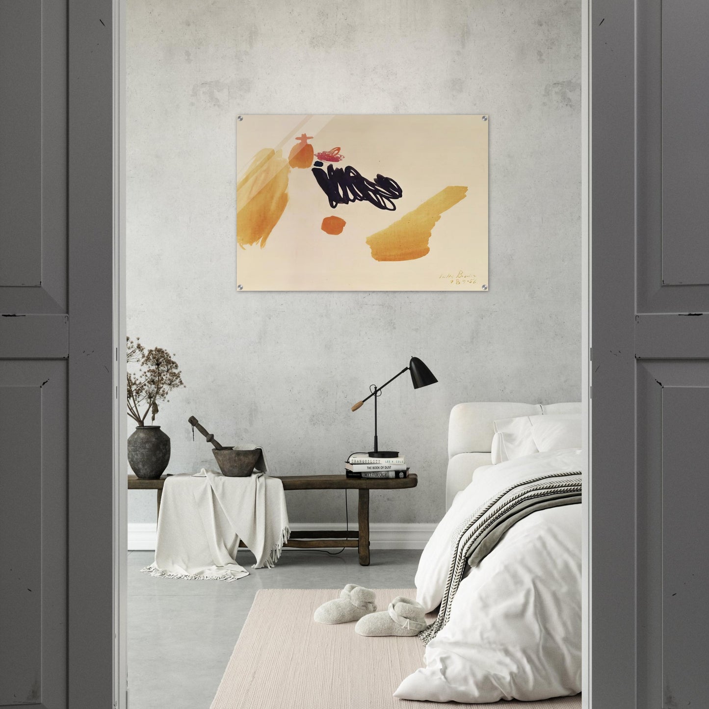 18.9.56 - 1956 - Julius Bissier Acrylic Print - 70x100 cm / 28x40″ inches | Julius Bissier Wall Art | Julius Bissier Prints