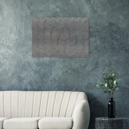 DESCENDING 1966 - Bridget Riley Brushed Aluminum Print - 70x100 cm / 28x40 inches | Bridget Riley Aluminum Print | Bridget Riley Prints