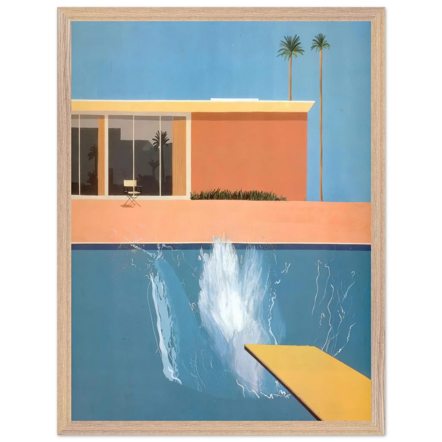 David Hockney - David Hockney Wall art - 20x25 cm / 8x10 Inches - Premium Wooden Framed Poster With Fine Art Paper - Wood frame