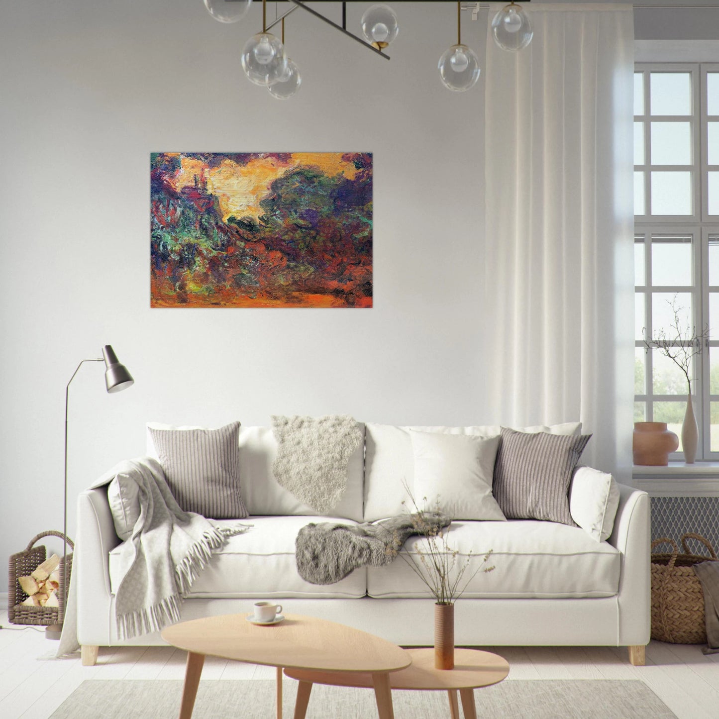 The Artist's House, View from the Rose Garden - claude monet Brushed Aluminum Print - 70x100 cm / 28x40 inches | claude monet Aluminum Print | claude monet Prints