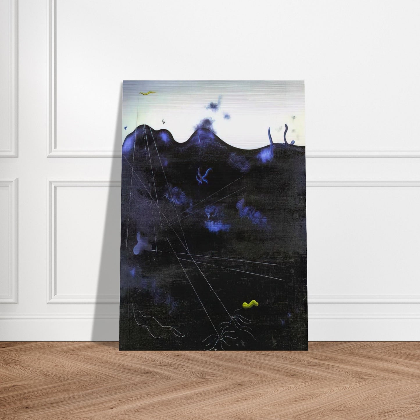 Blue Bed - Yves Tanguy Brushed Aluminum Print - 70x100 cm / 28x40 inches | Yves Tanguy Aluminum Print | Yves Tanguy Prints