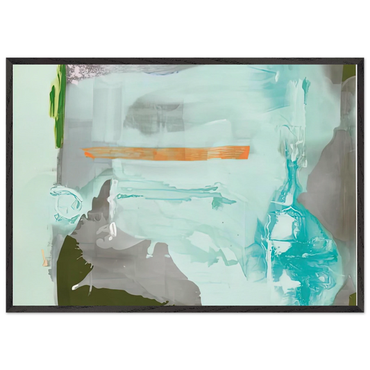 Poseidon 1990- - Helen Frankenthaler 70x100 cm / 28x40 inches Framed Art Print – Black Wooden Frame