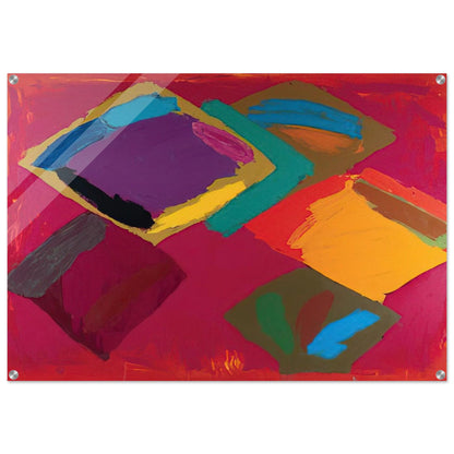Tiger Walk 3.4.81 - 1981 - John Hoyland Acrylic Print - 70x100 cm / 28x40″ inches