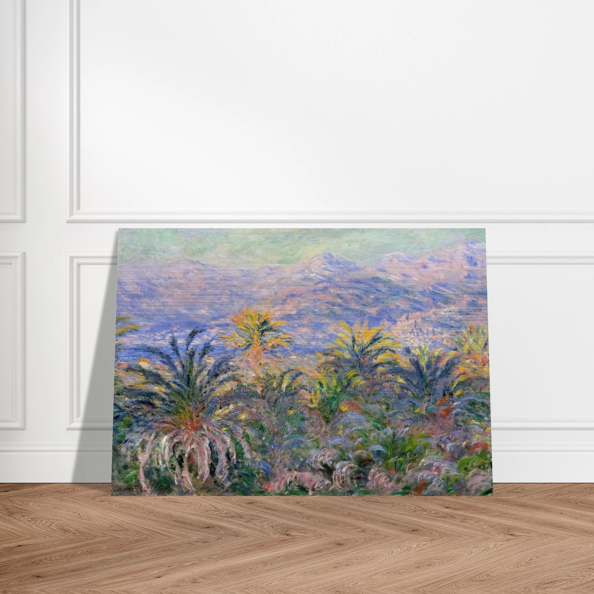 Palm Trees at Bordighera - claude monet Brushed Aluminum Print - 70x100 cm / 28x40 inches | claude monet Aluminum Print | claude monet Prints