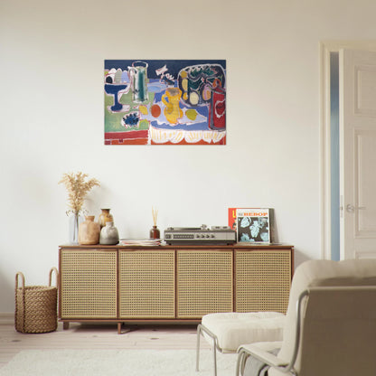 The Long Table with Fruit - 1949 - Patrick Heron Brushed Aluminum Print - 70x100 cm / 28x40 inches | Patrick Heron Aluminum Print | Patrick Heron Prints