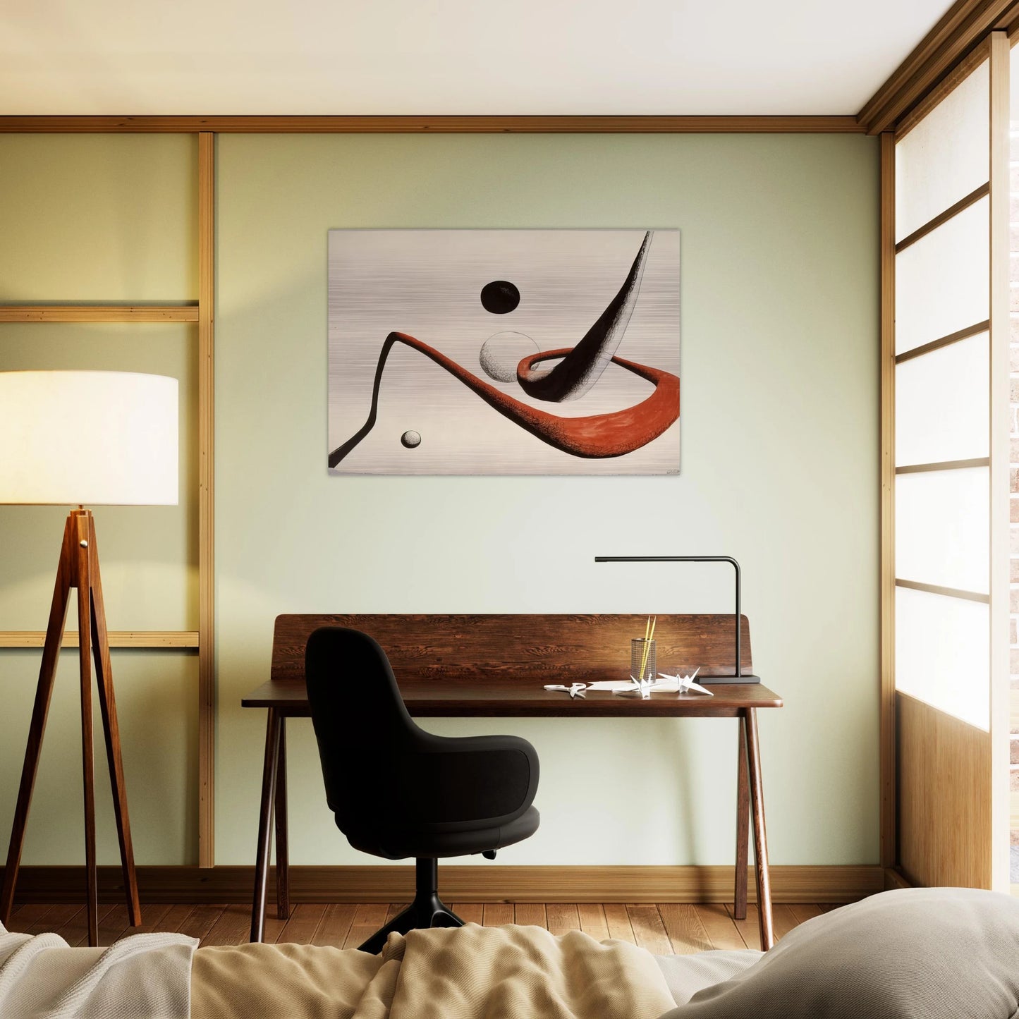 SPACE TUNNEL 1932 - Alexander Calder Brushed Aluminum Print - 70x100 cm / 28x40 inches | Alexander Calder Aluminum Print | Alexander Calder Prints