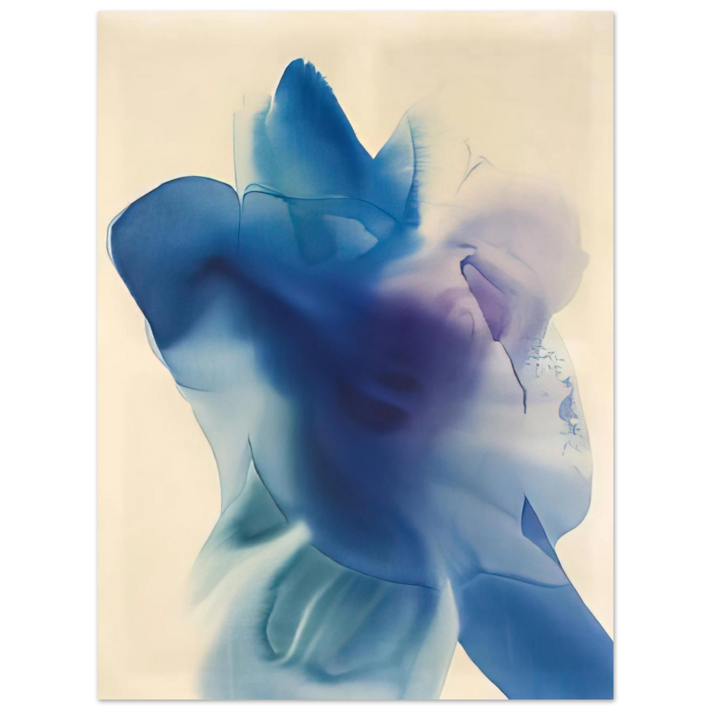 Paul Jenkins - Phenomena Astral Blue  75x100 cm / 30x40inches Fine Art Poster