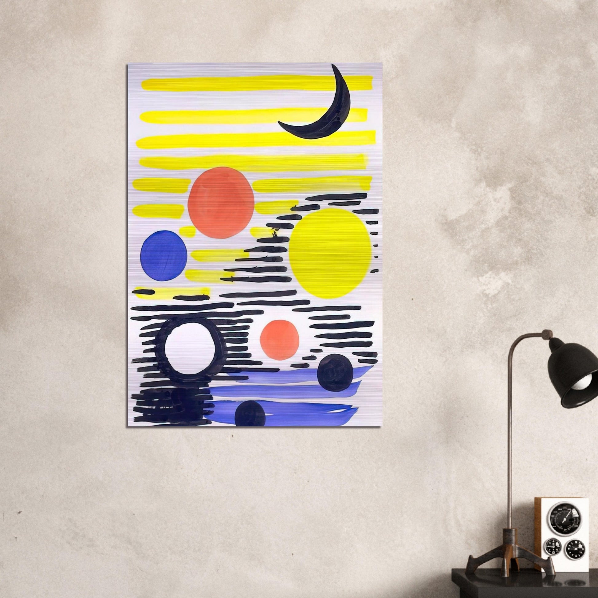 7 CIRCLES ABSTRACT 1966 - Alexander Calder Brushed Aluminum Print - 70x100 cm / 28x40 inches | Alexander Calder Aluminum Print | Alexander Calder Prints
