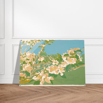 APPLE BLOSSOMS II 1974 - Fairfield Porter Acrylic Print - 70x100 cm / 28x40″ inches