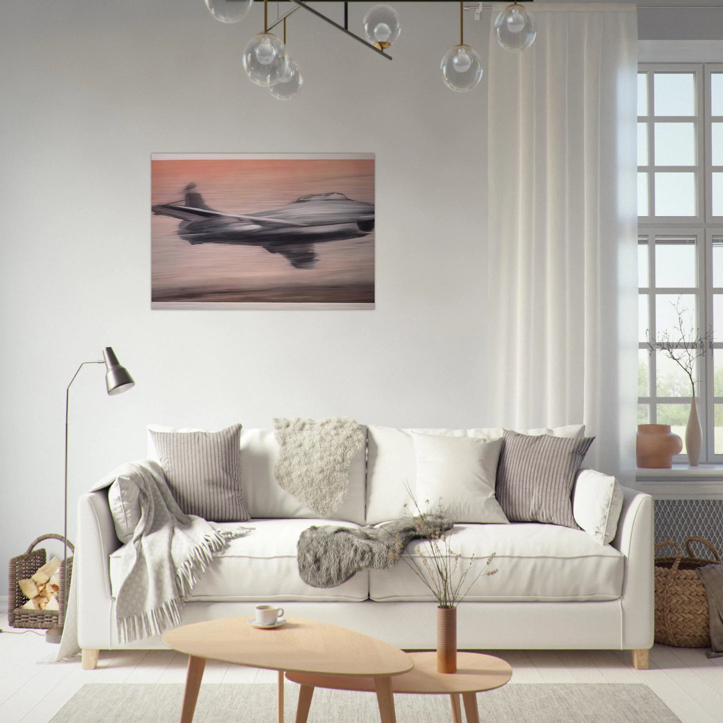 JET FIGHTER 1963 - Gerhard Richter Brushed Aluminum Print - 70x100 cm / 28x40 inches | Gerhard Richter Aluminum Print | Gerhard Richter Prints