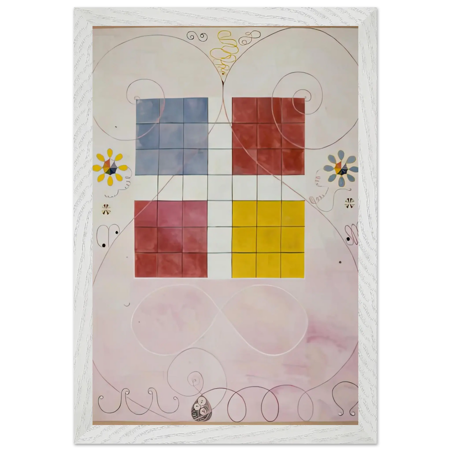 Hilma af Klint - DE TIO ST RSTA N 10 ALDERDOMEN 1907 Wall art - A1 (59.4 x 84.1  cm) - Premium Wooden Framed Poster With Fine Art Paper - Wood frame