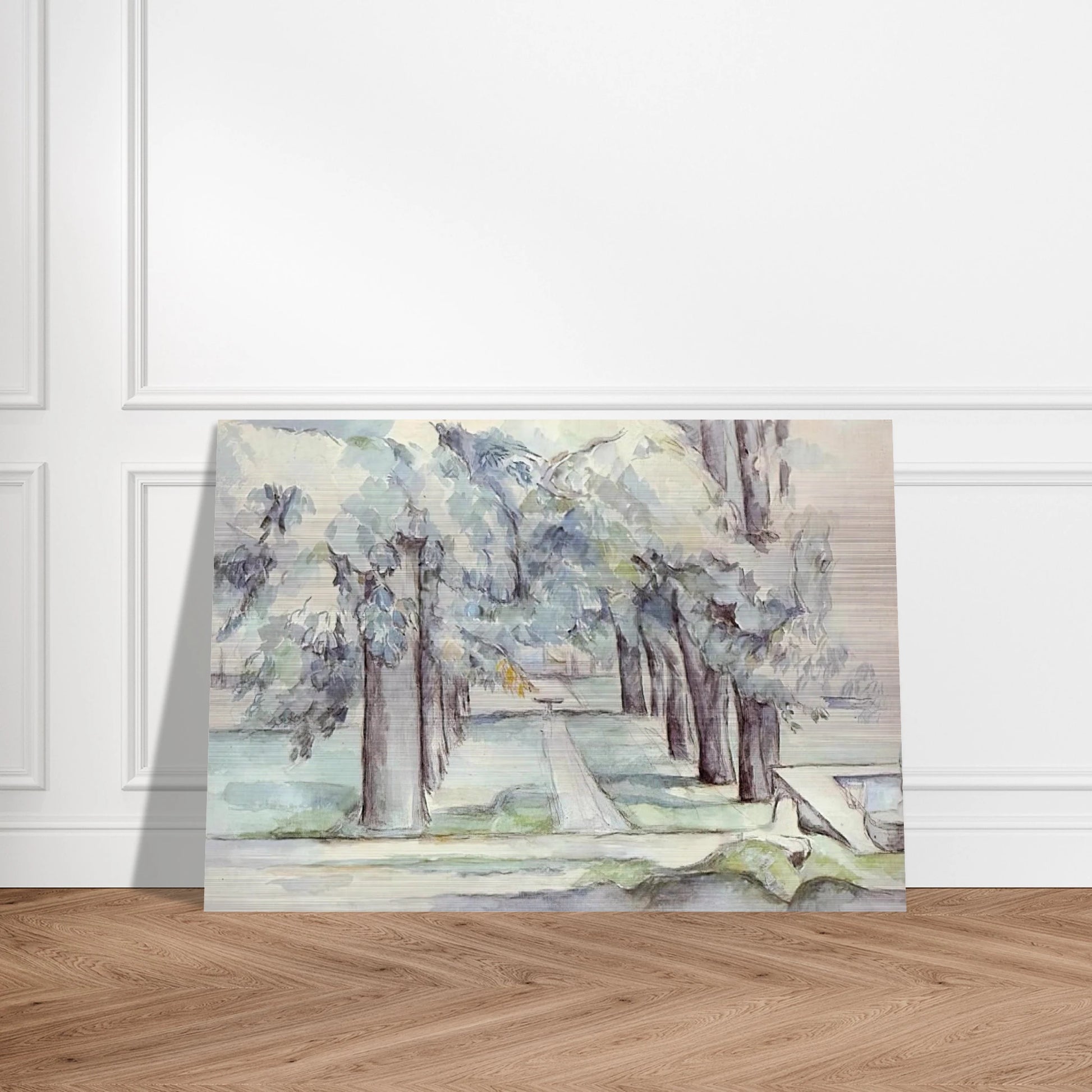 Pool and Lane of Chestnut Trees at Jas de Bouffan - Paul Cézanne Brushed Aluminum Print - 70x100 cm / 28x40 inches | Paul Cézanne Aluminum Print | Paul Cézanne Prints