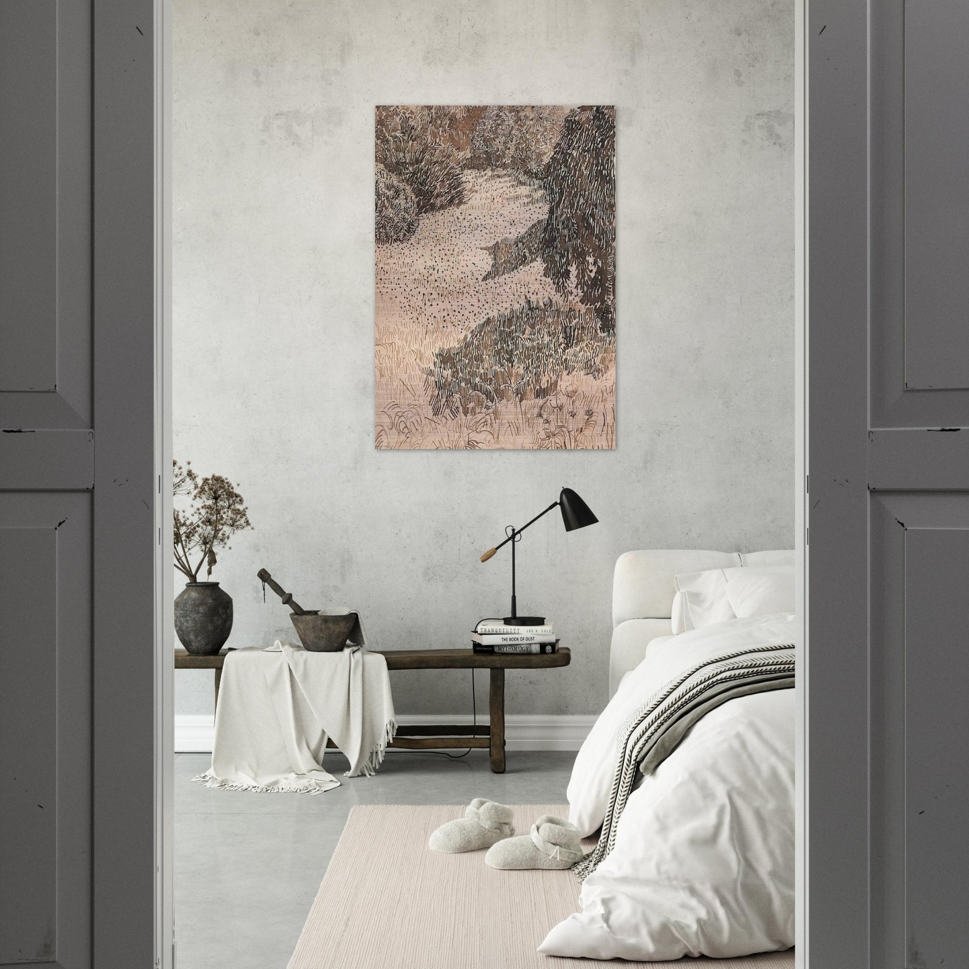 The Corner of the Park - Vincent van Gogh Brushed Aluminum Print - 70x100 cm / 28x40 inches | Vincent van Gogh Aluminum Print | Vincent van Gogh Prints