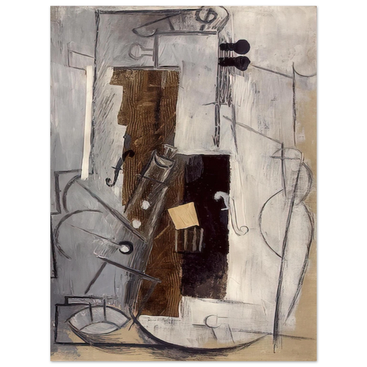 Pablo Picasso - Clarinet and Violin - 1913  75x100 cm / 30x40inches Fine Art Poster