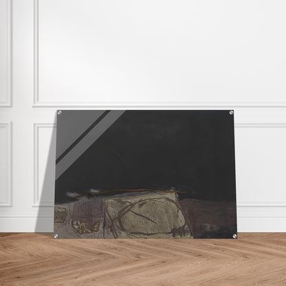 GREY AND GREEN PAINTING 1957 - Antoni Tapies Acrylic Print - 70x100 cm / 28x40″ inches
